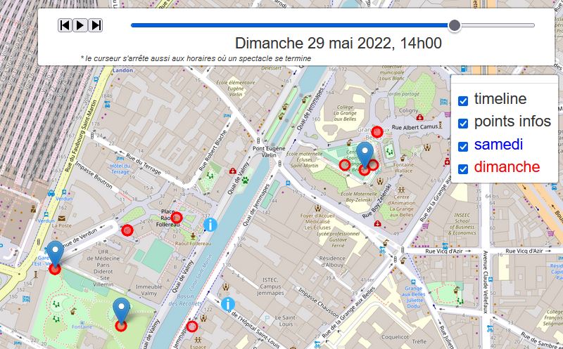 carte des spectacle pour dimanche à 14h